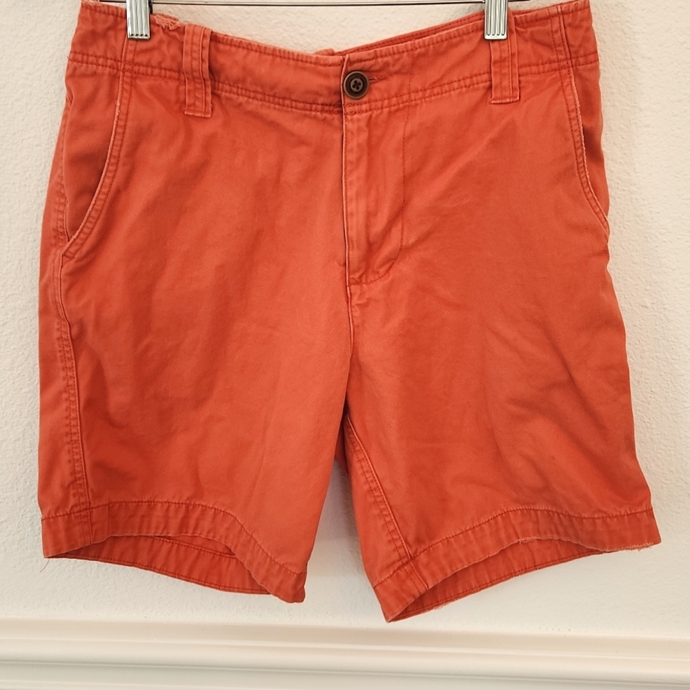 Red Camel Y2K Orange Distressed Shorts Size 32